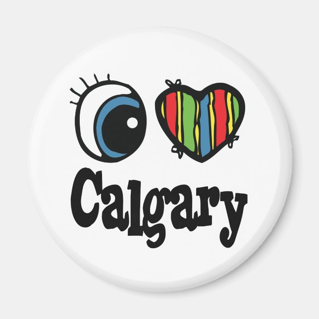 I Heart (Love) Calgary Magnet (Front)