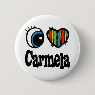 I Heart (Love) Carmela 6 Cm Round Badge