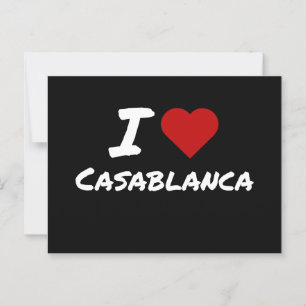 I Heart love Casablanca city Morocco  Postcard