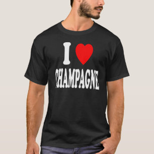 I Heart Love Champagne Celebration Party Gathering T-Shirt