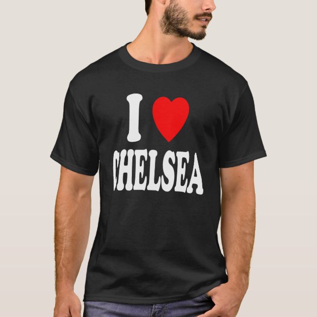 I Heart (Love) Chelsea Cute Matching Couple Spouse T-Shirt (Front)
