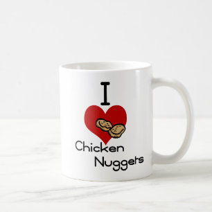 I heart-love chicken nuggets coffee mug