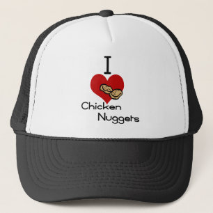I heart-love chicken nuggets trucker hat