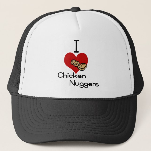 I heart-love chicken nuggets trucker hat (Front)