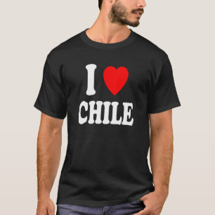 I Heart Love Chile Nationality Tourism Travel Vaca T-Shirt