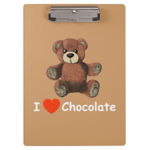 I Heart (Love) Chocolate Clipboard