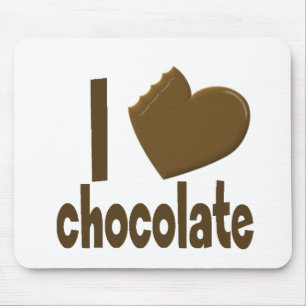 I Heart Love Chocolate Mouse Mat