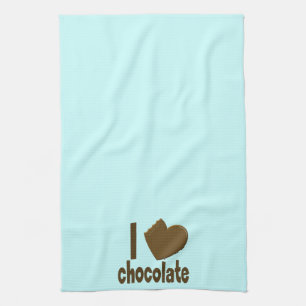 I Heart Love Chocolate Tea Towel