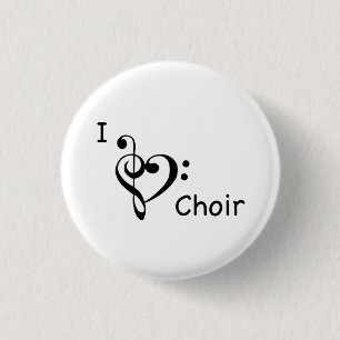 I Heart Love Choir Music Button