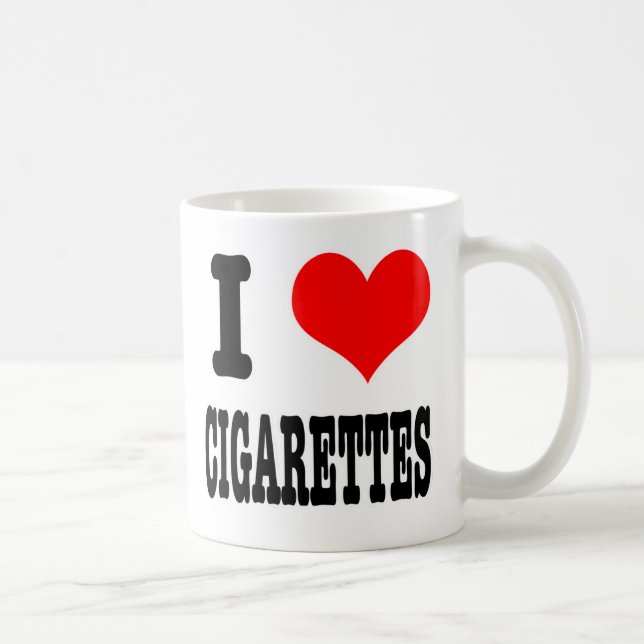 I HEART (LOVE) CIGARETTES COFFEE MUG (Right)