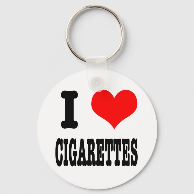 I HEART (LOVE) CIGARETTES KEY RING (Front)