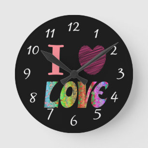 I Heart Love Clock