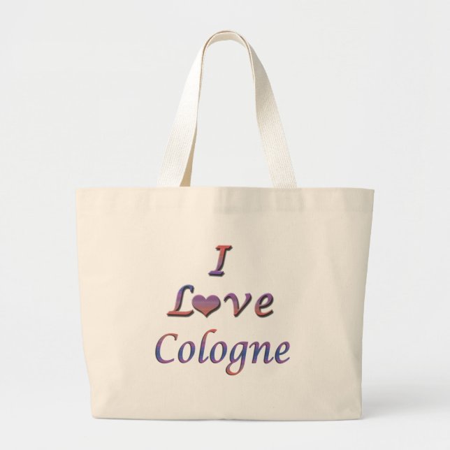 I Heart (Love) Cologne Large Tote Bag (Front)