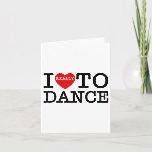 I Heart Love Dance Fun Dancing Valentines Day Teac Card