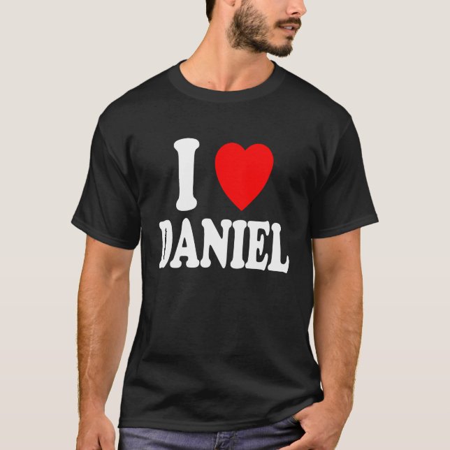 I Heart Love Daniel Cute Matching Couple Spouse T-Shirt (Front)