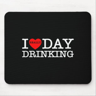 I Heart Love Day Drinking Party Funny Barbecue Fam Mouse Mat
