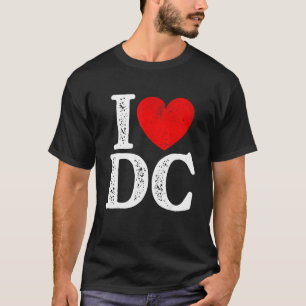 I Heart Love Dc Washington D C Distressed Souvenir T-Shirt