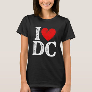 I Heart Love Dc Washington D C Distressed Souvenir T-Shirt