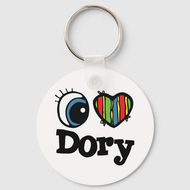 I Heart (Love) Dory Key Ring (Front)