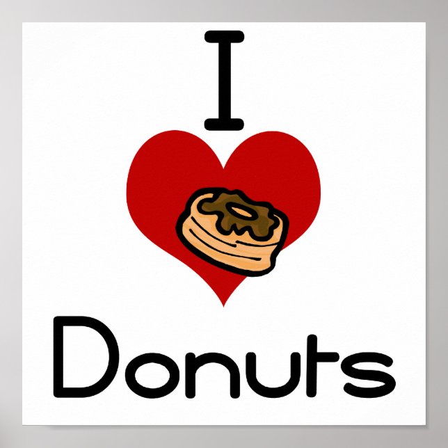 I heart-love doughnut poster (Front)