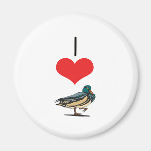 I Heart (Love) Ducks Magnet