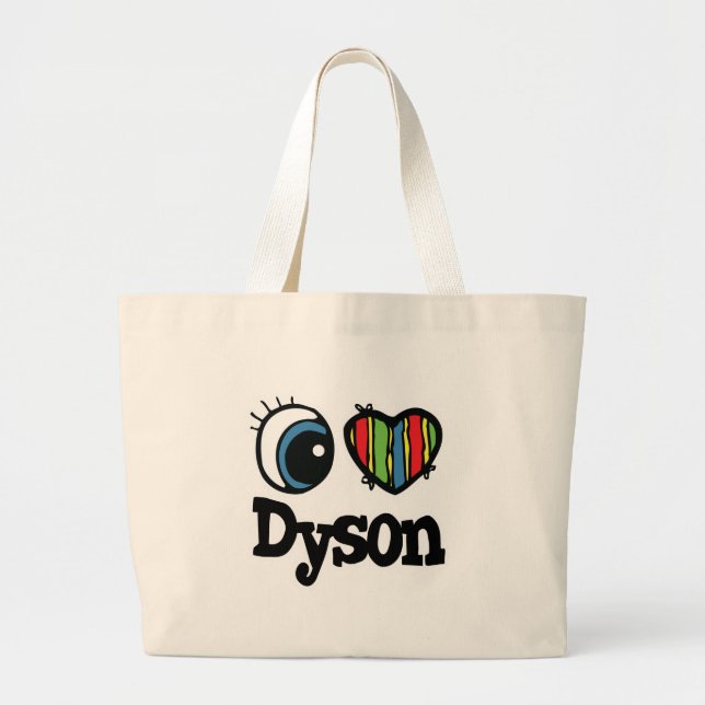 I Heart (Love) Dyson Large Tote Bag (Front)
