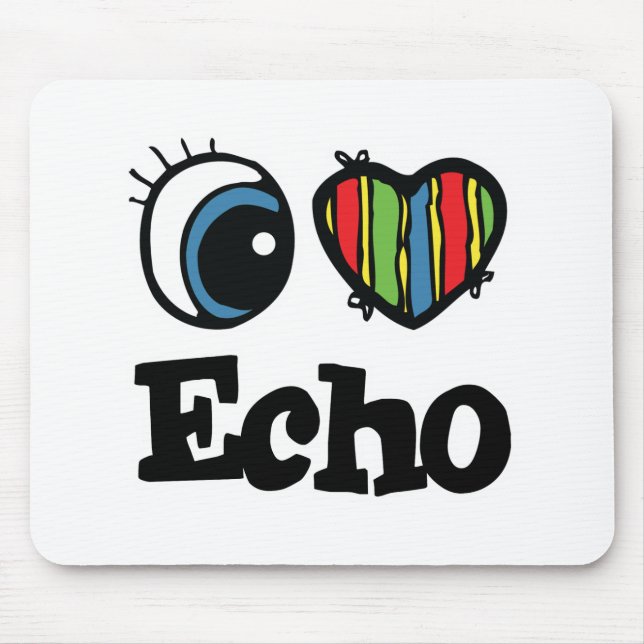 I  Heart (Love) Echo Mouse Mat (Front)