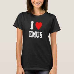 I Heart Love Emus Favourite Animal Emu Bird T-Shirt