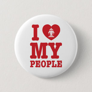 I Heart (Love) Erawan My Lao People 6 Cm Round Badge