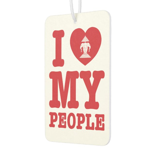I Heart (Love) Erawan My Lao People Car Air Freshener (Left)
