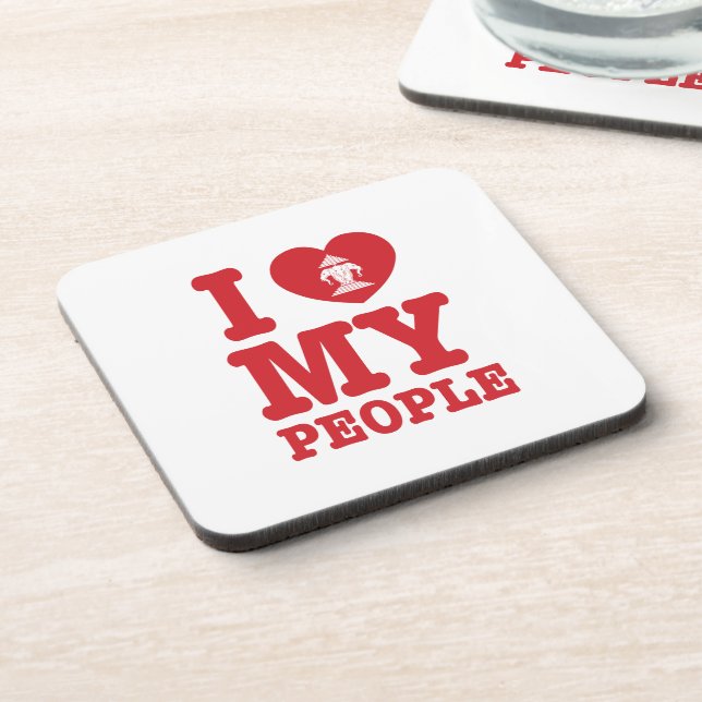I Heart (Love) Erawan My Lao People Coaster (Left Side)