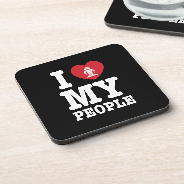 I Heart (Love) Erawan My Lao People Coaster (Left Side)