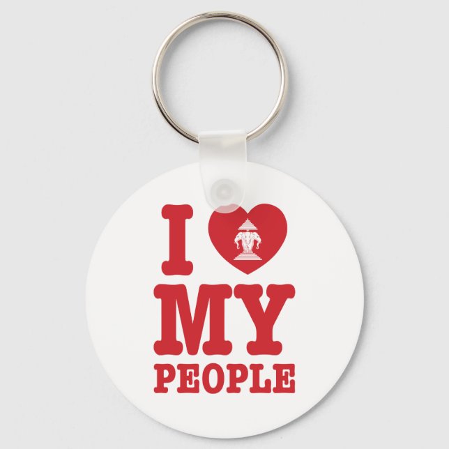 I Heart (Love) Erawan My Lao People Key Ring (Front)