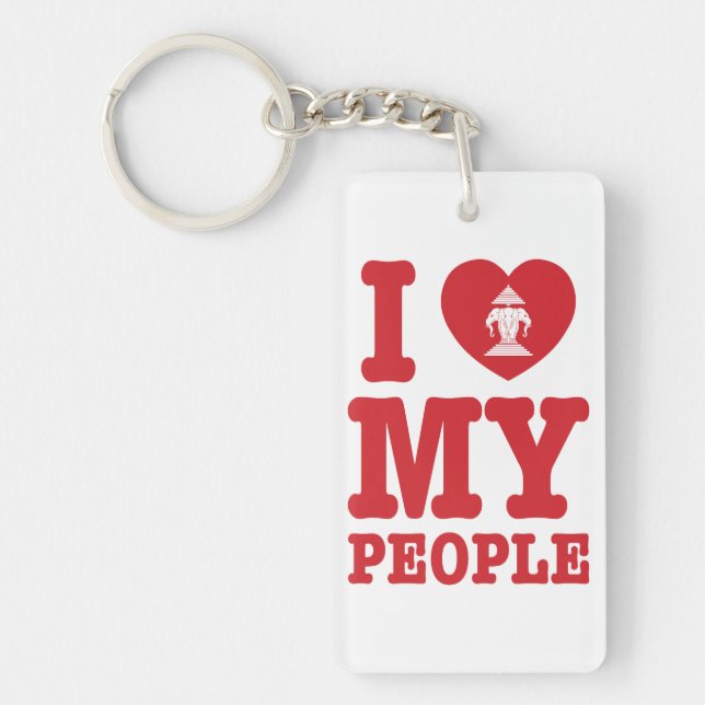 I Heart (Love) Erawan My Lao People Key Ring (Front)