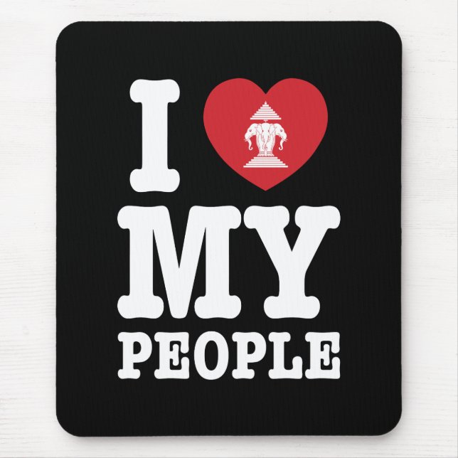 I Heart (Love) Erawan My Lao People Mouse Mat (Front)