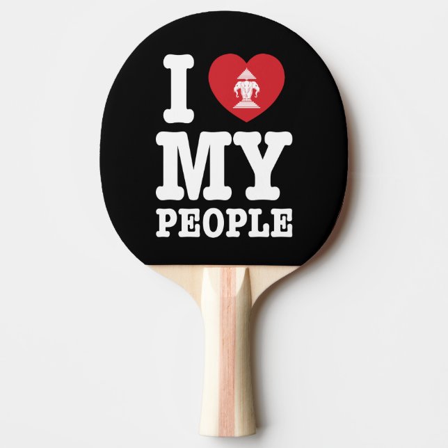 I Heart (Love) Erawan My Lao People Ping Pong Paddle (Front)