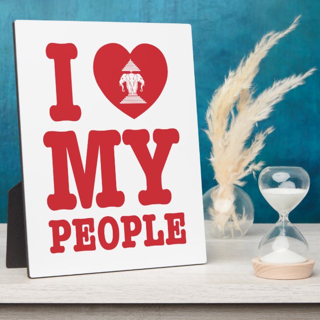 I Heart (Love) Erawan My Lao People Plaque (Side)