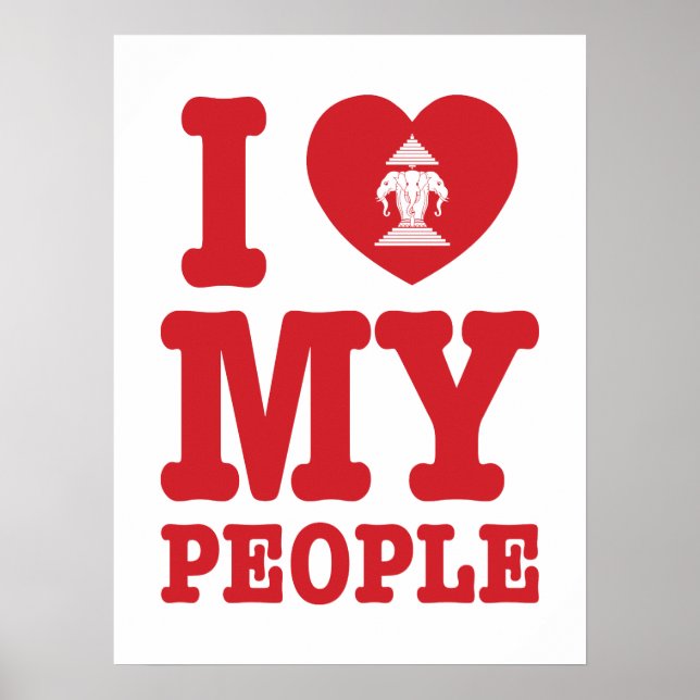 I Heart (Love) Erawan My Lao People Poster (Front)