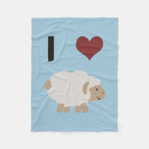 I heart (love) Ewe (you) Fleece Blanket