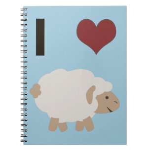 I heart (love) Ewe (you) Notebook