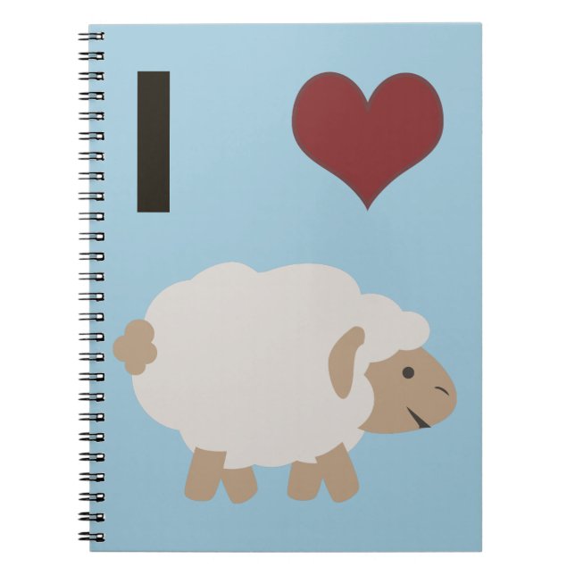 I heart (love) Ewe (you) Notebook (Front)