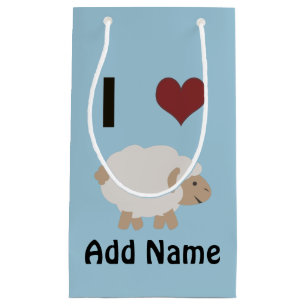 I heart (love) Ewe (you) Small Gift Bag