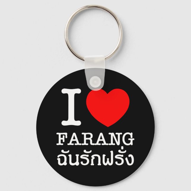 I Heart (Love) Farang Key Ring (Front)