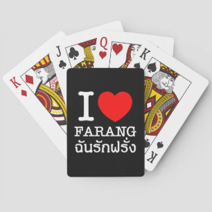 I Heart (Love) Farang Playing Cards