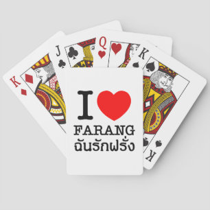 I Heart (Love) Farang Playing Cards
