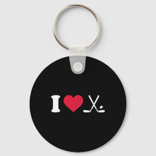 I Heart Love Field Hockey - Unisex  Key Ring