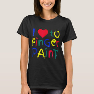 I heart love finger paint i'm paint cute couple va T-Shirt