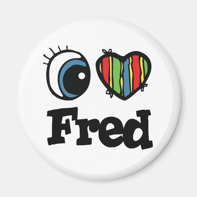 I  Heart (Love) Fred Magnet (Front)