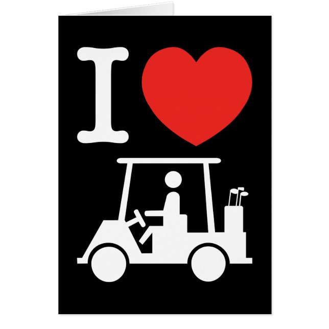 I Heart (Love) Golf Cart (Front)