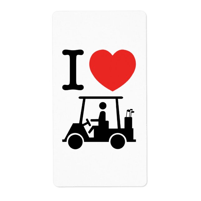 I Heart (Love) Golf Cart (Front)